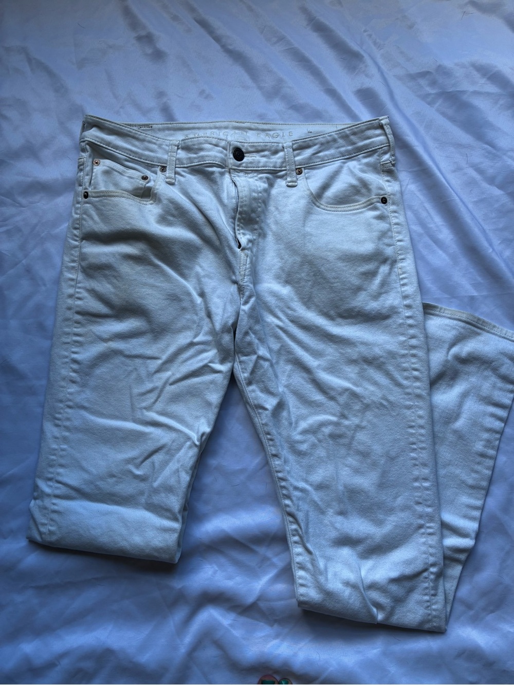 American Eagle Outfitters White Slim Straight Jeans